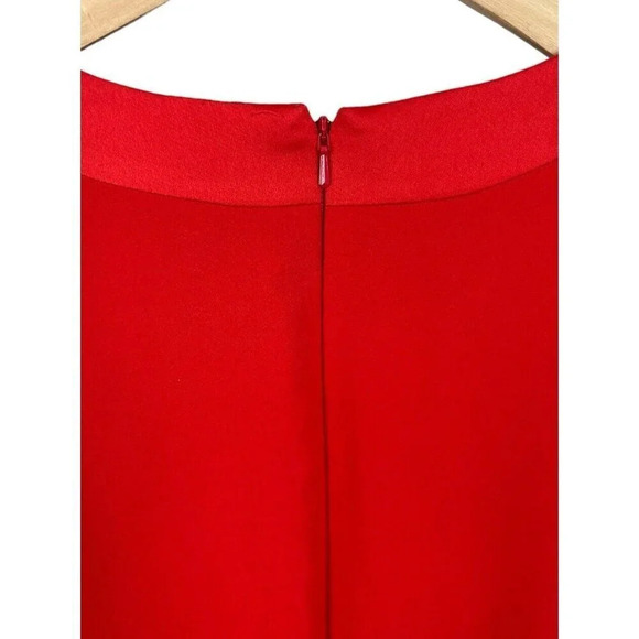 Banana Republic Mixed Media V-Neck Jumpsuit Poster Red Size 14 NO BELT Women’s - Picture 11 of 11